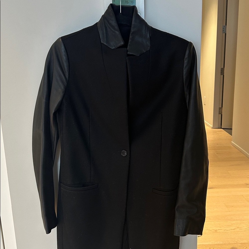 Women’s all saints black coat- size 6 - Picture 2 of 8